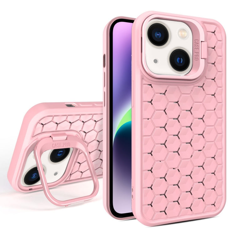 Honeycomb Radiating Lens Holder Magsafe Phone Case, For iPhone 15 Pro, For iPhone 15 Plus, For iPhone 15, For iPhone 14 Plus, For iPhone 14