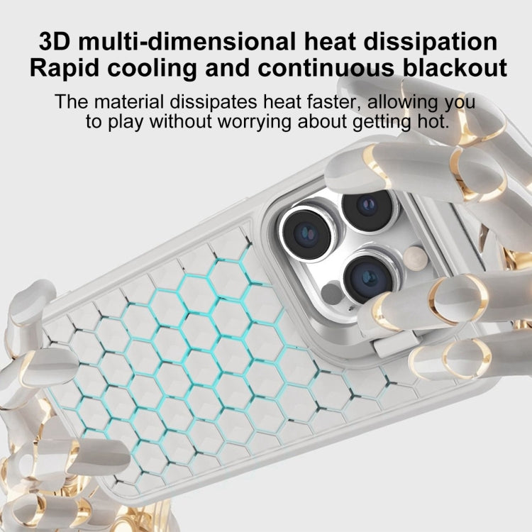 Honeycomb Radiating Lens Holder Magsafe Phone Case, For iPhone 15 Pro, For iPhone 15 Plus, For iPhone 15, For iPhone 14 Plus, For iPhone 14