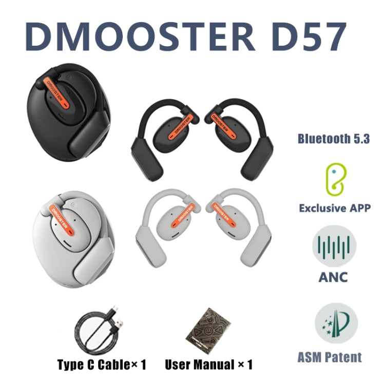 D MOOSTER D57 OWS Ear-Mounted ENC Bluetooth Earphones, D57