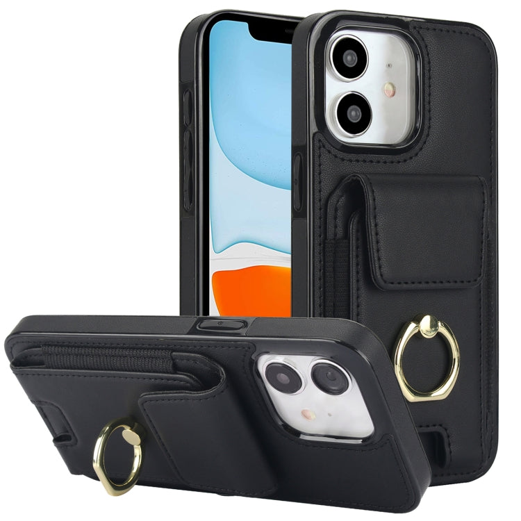 Elastic Card Bag Ring Holder Phone Case, For iPhone 12 Pro, For iPhone 11 Pro Max, For iPhone 11, For iPhone 11 Pro