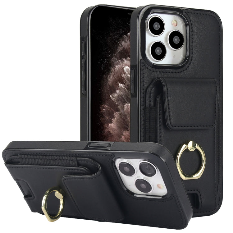 Elastic Card Bag Ring Holder Phone Case, For iPhone 12 Pro, For iPhone 11 Pro Max, For iPhone 11, For iPhone 11 Pro