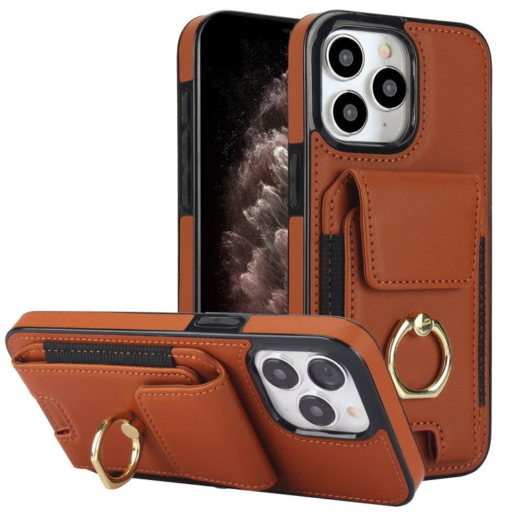 Elastic Card Bag Ring Holder Phone Case, For iPhone 12 Pro, For iPhone 11 Pro Max, For iPhone 11, For iPhone 11 Pro