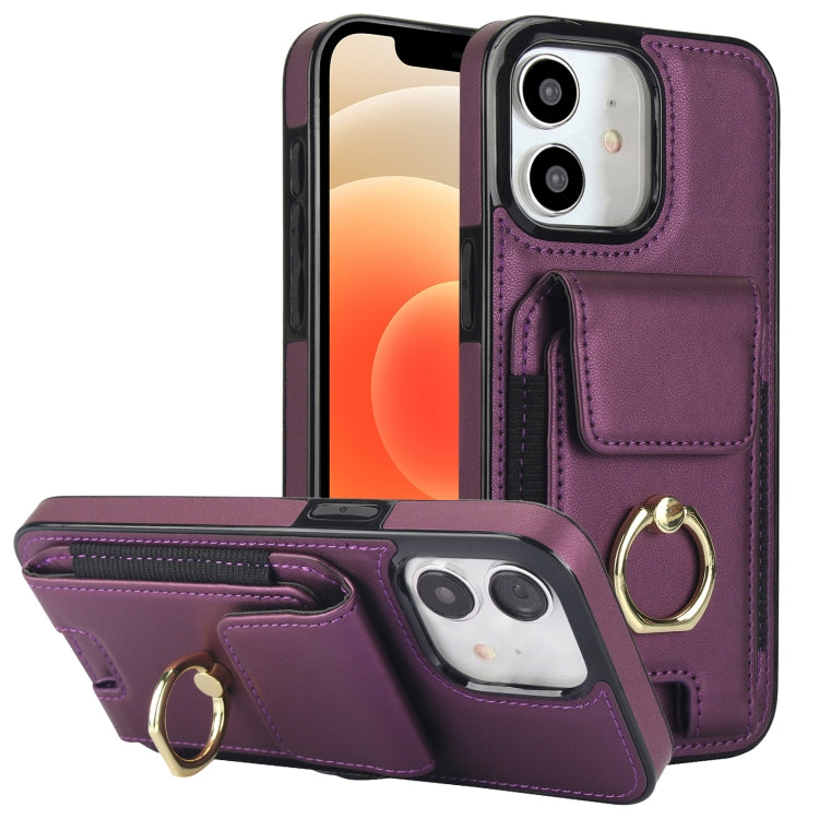 Elastic Card Bag Ring Holder Phone Case, For iPhone 13 Pro Max, For iPhone 13 Pro, For iPhone 13, For iPhone 12, For iPhone 12 Pro Max