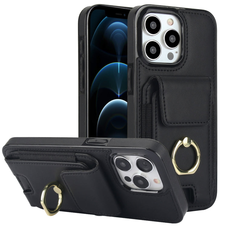 Elastic Card Bag Ring Holder Phone Case, For iPhone 12 Pro, For iPhone 11 Pro Max, For iPhone 11, For iPhone 11 Pro