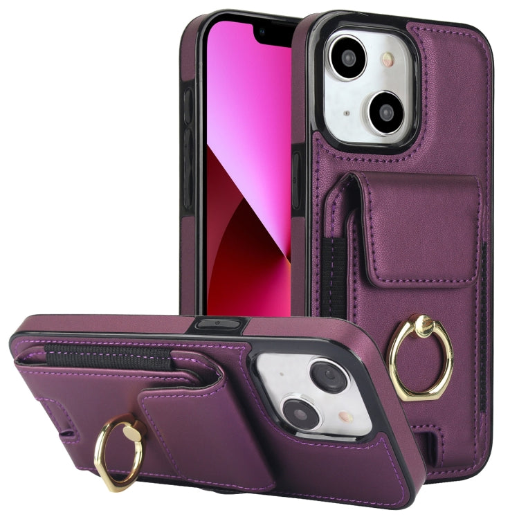 Elastic Card Bag Ring Holder Phone Case, For iPhone 13 Pro Max, For iPhone 13 Pro, For iPhone 13, For iPhone 12, For iPhone 12 Pro Max