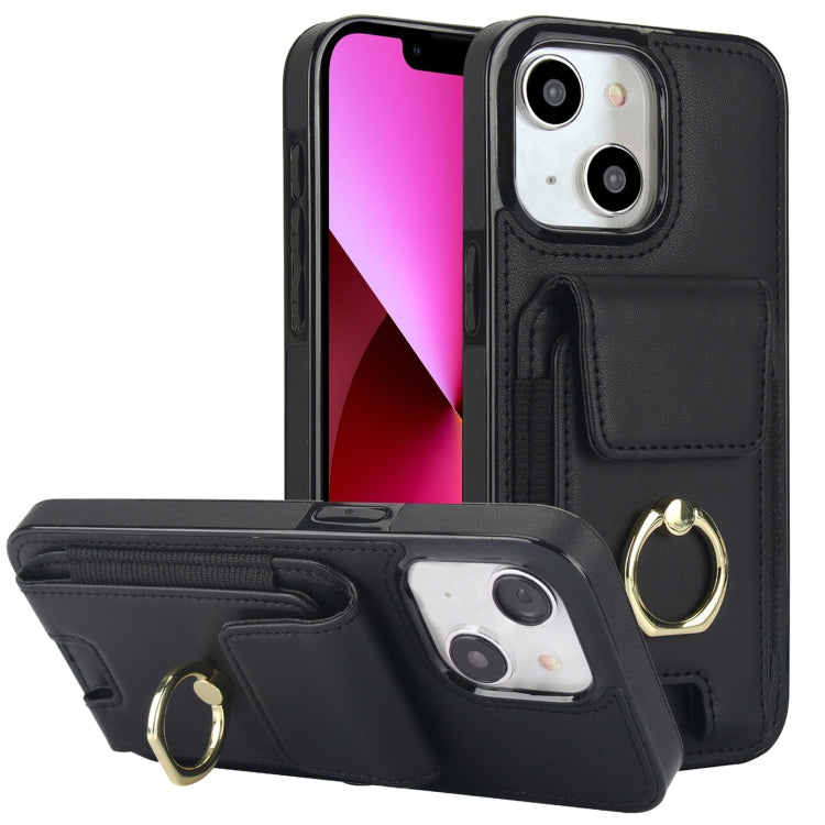 Elastic Card Bag Ring Holder Phone Case, For iPhone 13 Pro Max, For iPhone 13 Pro, For iPhone 13, For iPhone 12, For iPhone 12 Pro Max