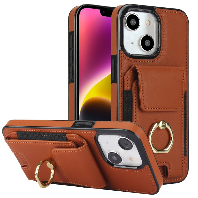 Elastic Card Bag Ring Holder Phone Case, For iPhone 15 Pro, For iPhone 15, For iPhone 14, For iPhone 14 Pro, For iPhone 14 Pro Max