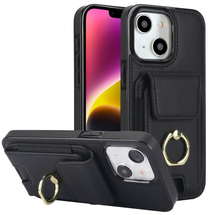 Elastic Card Bag Ring Holder Phone Case, For iPhone 15 Pro, For iPhone 15, For iPhone 14, For iPhone 14 Pro, For iPhone 14 Pro Max