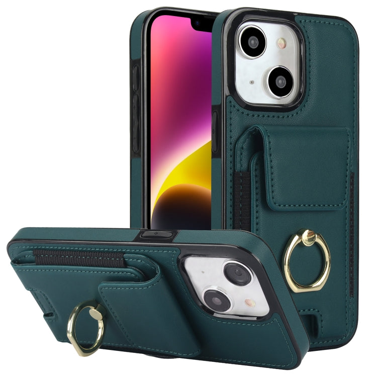 Elastic Card Bag Ring Holder Phone Case, For iPhone 15 Pro, For iPhone 15, For iPhone 14, For iPhone 14 Pro, For iPhone 14 Pro Max