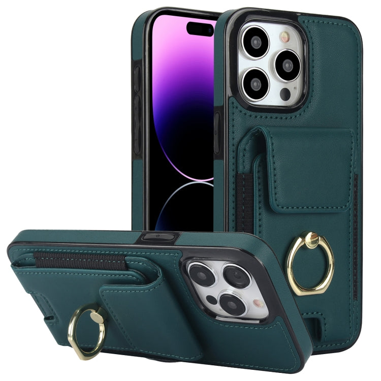 Elastic Card Bag Ring Holder Phone Case, For iPhone 15 Pro, For iPhone 15, For iPhone 14, For iPhone 14 Pro, For iPhone 14 Pro Max