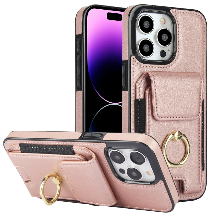 Elastic Card Bag Ring Holder Phone Case, For iPhone 15 Pro, For iPhone 15, For iPhone 14, For iPhone 14 Pro, For iPhone 14 Pro Max