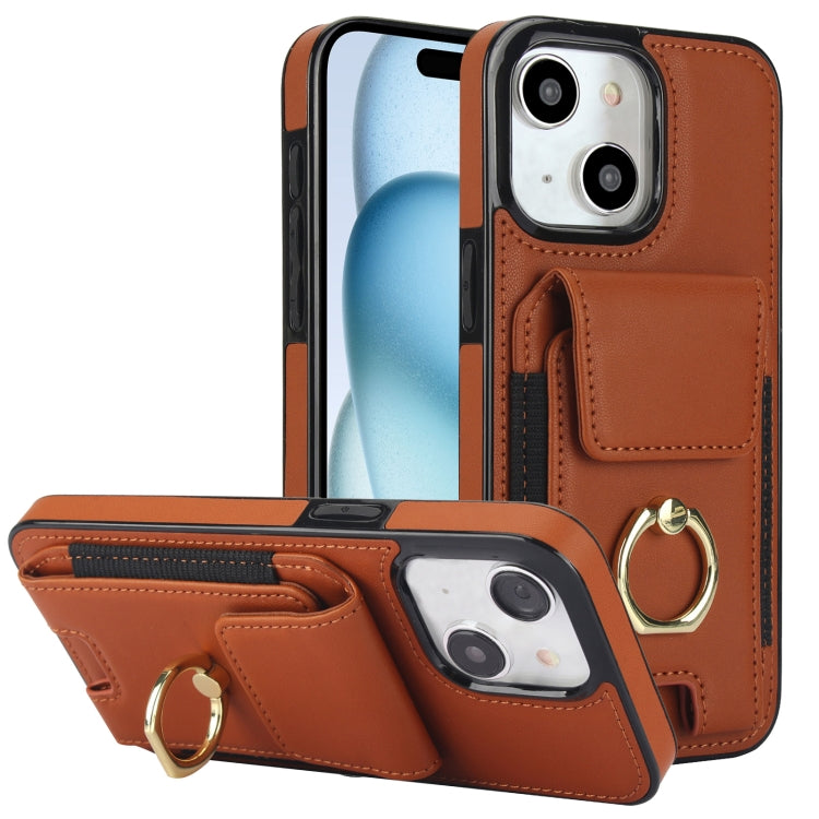 Elastic Card Bag Ring Holder Phone Case, For iPhone 15 Pro, For iPhone 15, For iPhone 14, For iPhone 14 Pro, For iPhone 14 Pro Max