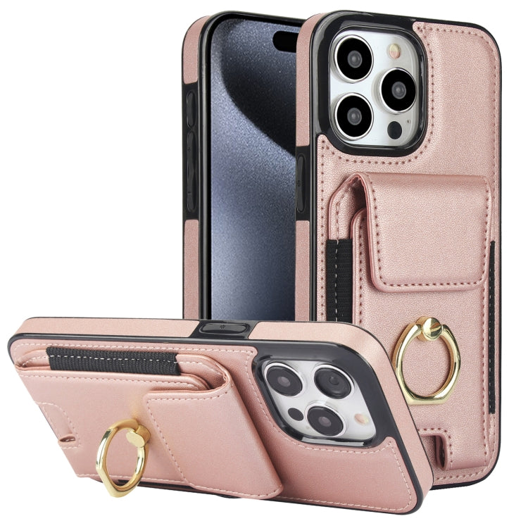 Elastic Card Bag Ring Holder Phone Case, For iPhone 16 Pro Max, For iPhone 16 Pro, For iPhone 16 Plus, For iPhone 16, For iPhone 15 Pro Max