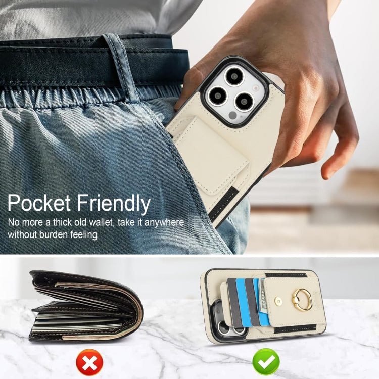 Elastic Card Bag Ring Holder Phone Case, For iPhone 16 Pro Max, For iPhone 16 Pro, For iPhone 16 Plus, For iPhone 16, For iPhone 15 Pro Max