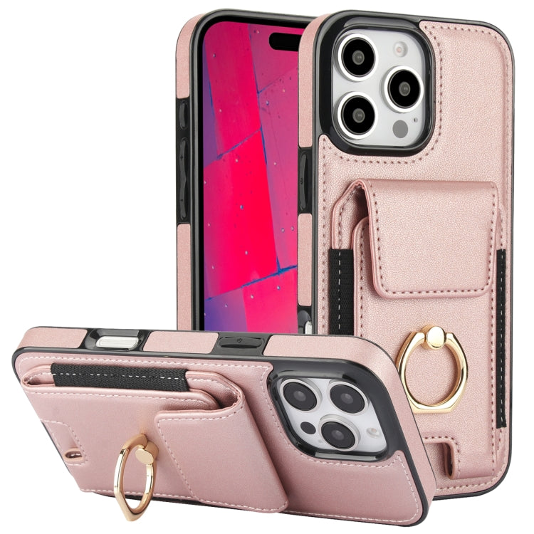 Elastic Card Bag Ring Holder Phone Case, For iPhone 16 Pro Max, For iPhone 16 Pro, For iPhone 16 Plus, For iPhone 16, For iPhone 15 Pro Max