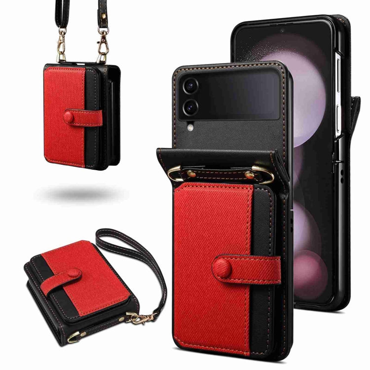 Crossbody Color Matching Folding Phone Case