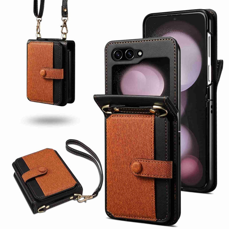 Crossbody Color Matching Folding Phone Case