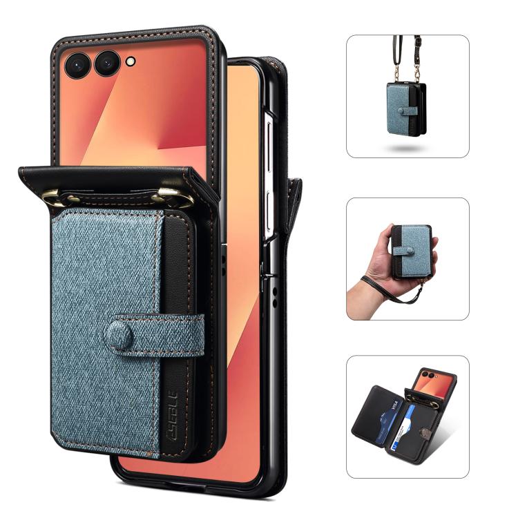 Crossbody Color Matching Folding Phone Case