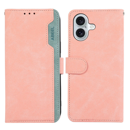 ABEEL Color Block Magnetic RFID Leather Phone Case