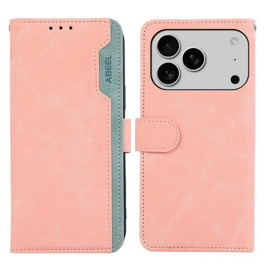 ABEEL Color Block Magnetic RFID Leather Phone Case