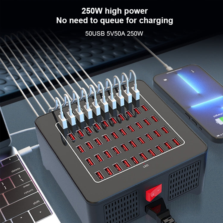 YFY-A77 250W 50 Ports USB Smart Charging Station, YFY-A77