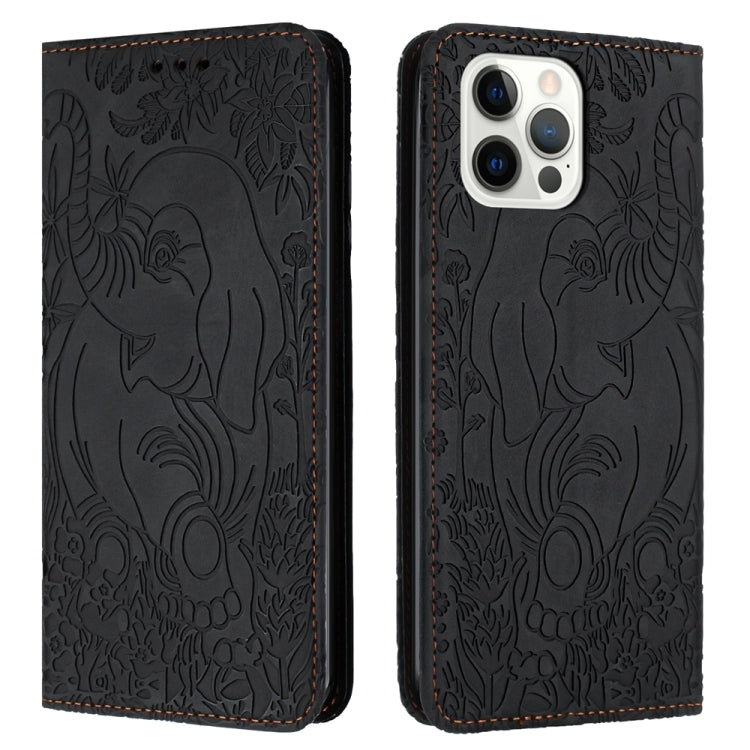 Retro Elephant Embossed Leather Phone Case, For iPhone 12 Pro Max, For iPhone 11 Pro Max, For iPhone 11, For iPhone 11 Pro