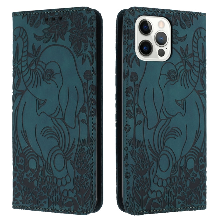 Retro Elephant Embossed Leather Phone Case, For iPhone 12 Pro Max, For iPhone 11 Pro Max, For iPhone 11, For iPhone 11 Pro