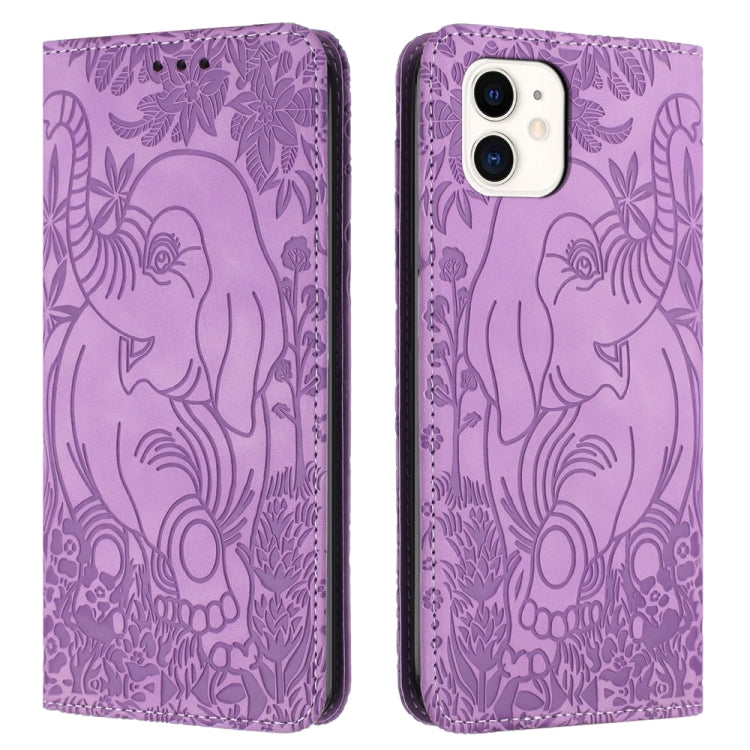 Retro Elephant Embossed Leather Phone Case, For iPhone 12 Pro Max, For iPhone 11 Pro Max, For iPhone 11, For iPhone 11 Pro