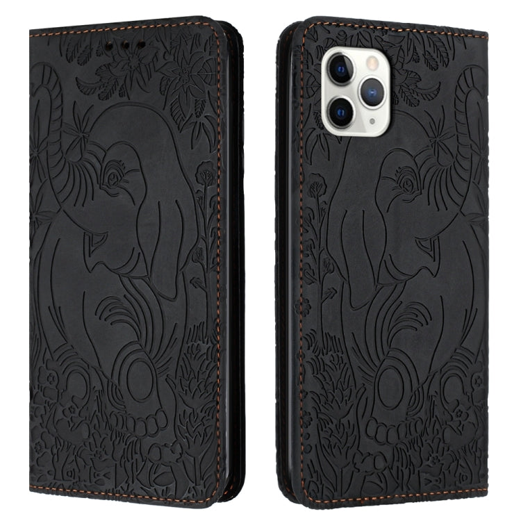 Retro Elephant Embossed Leather Phone Case, For iPhone 12 Pro Max, For iPhone 11 Pro Max, For iPhone 11, For iPhone 11 Pro