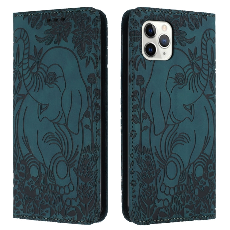 Retro Elephant Embossed Leather Phone Case, For iPhone 12 Pro Max, For iPhone 11 Pro Max, For iPhone 11, For iPhone 11 Pro