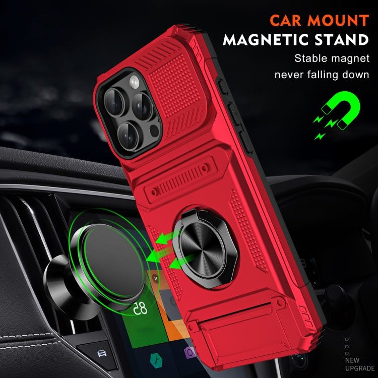 TPU+PC Shockproof Card Phone Case with Metal Ring Holder, For iPhone 16 Pro Max, For iPhone 16 Pro, For iPhone 16 Plus, For iPhone 16, For iPhone 15 Pro Max