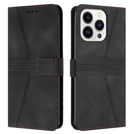 Triangle Solid Color Leather Phone Case, For iPhone 15 Pro, For iPhone 15 Plus, For iPhone 15, For iPhone 14 Plus, For iPhone 14, For iPhone 14 Pro