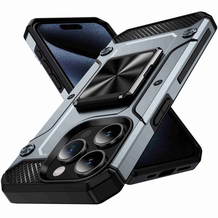 Shockproof Metal Holder Phone Case, For iPhone 15 Pro Max, For iPhone 15 Pro, For iPhone 15 Plus, For iPhone 15