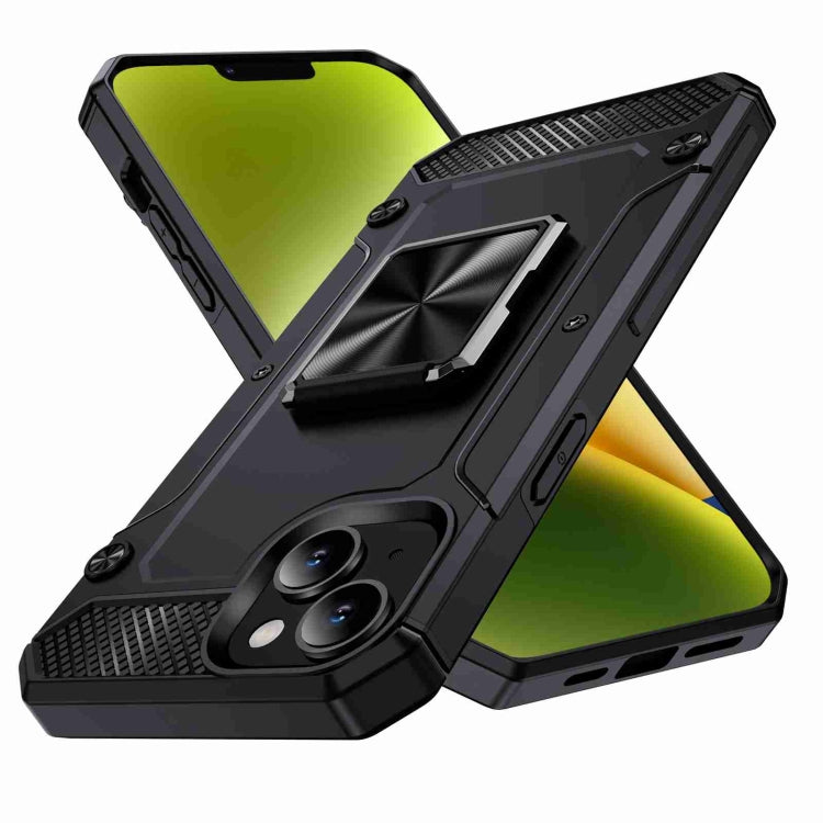 Shockproof Metal Holder Phone Case, For iPhone 15 Plus, For iPhone 15, For iPhone 14 Plus