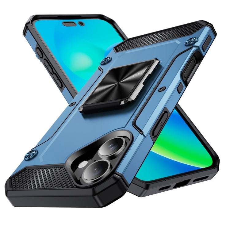 Shockproof Metal Holder Phone Case, For iPhone 16 Pro Max, For iPhone 16 Pro, For iPhone 16 Plus, For iPhone 16