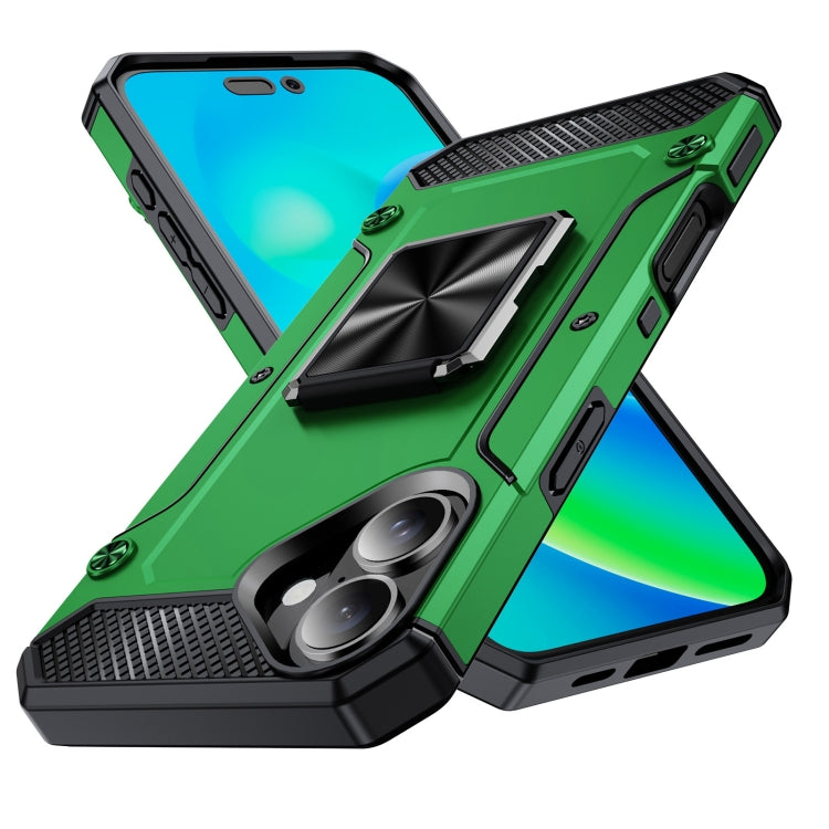 Shockproof Metal Holder Phone Case, For iPhone 16 Pro Max, For iPhone 16 Pro, For iPhone 16 Plus, For iPhone 16