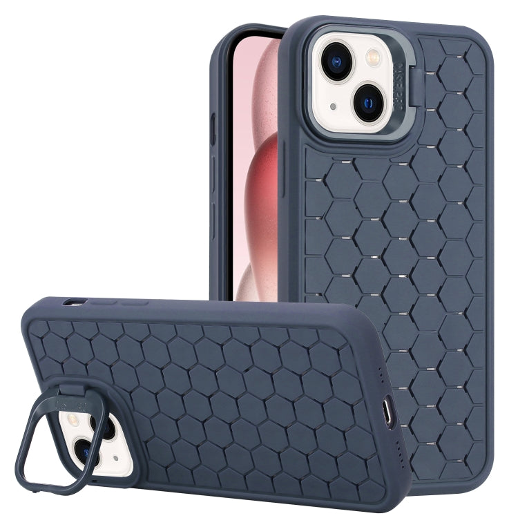 Honeycomb Radiating Lens Holder TPU Phone Case, For iPhone 15 Pro, For iPhone 15 Plus, For iPhone 15, For iPhone 14 Plus, For iPhone 14