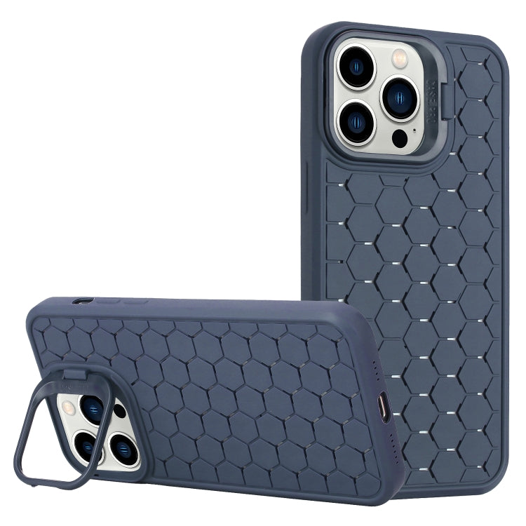 Honeycomb Radiating Lens Holder TPU Phone Case, For iPhone 16 Pro Max, For iPhone 16 Pro, For iPhone 16 Plus, For iPhone 16, For iPhone 15 Pro Max