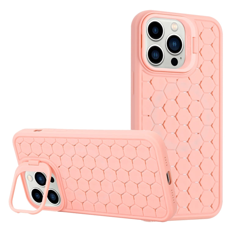 Honeycomb Radiating Lens Holder TPU Phone Case, For iPhone 16 Pro Max, For iPhone 16 Pro, For iPhone 16 Plus, For iPhone 16, For iPhone 15 Pro Max