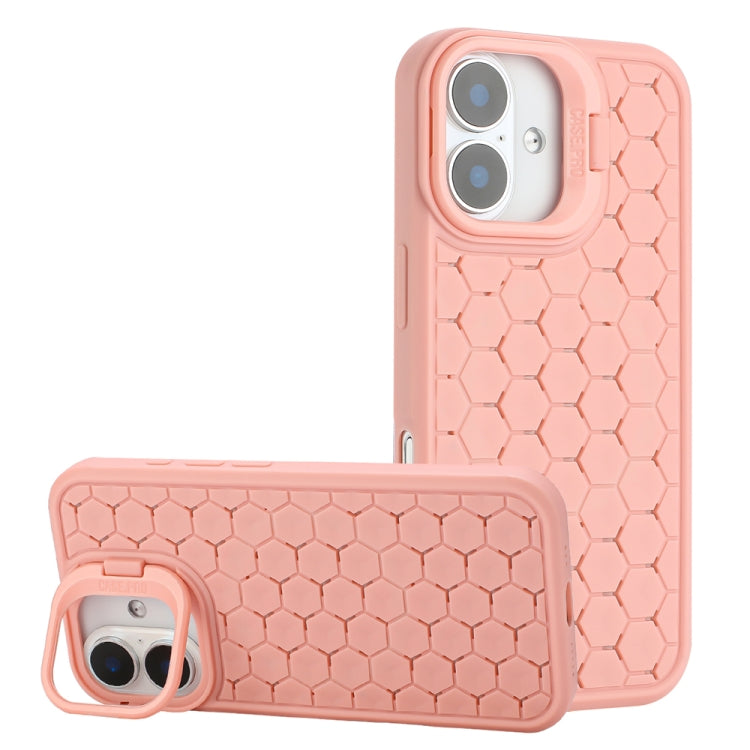 Honeycomb Radiating Lens Holder TPU Phone Case, For iPhone 16 Pro Max, For iPhone 16 Pro, For iPhone 16 Plus, For iPhone 16, For iPhone 15 Pro Max