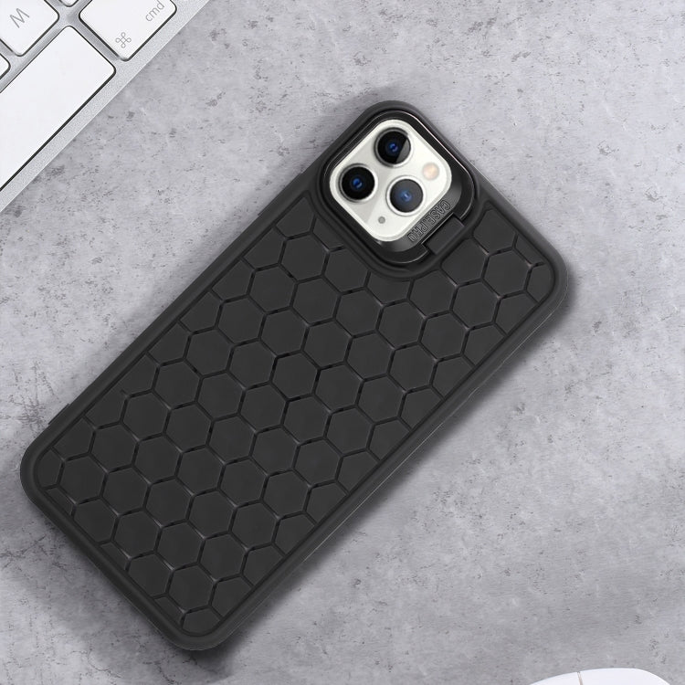 Honeycomb Radiating Holder TPU Phone Case with Lanyard, For iPhone 11 Pro