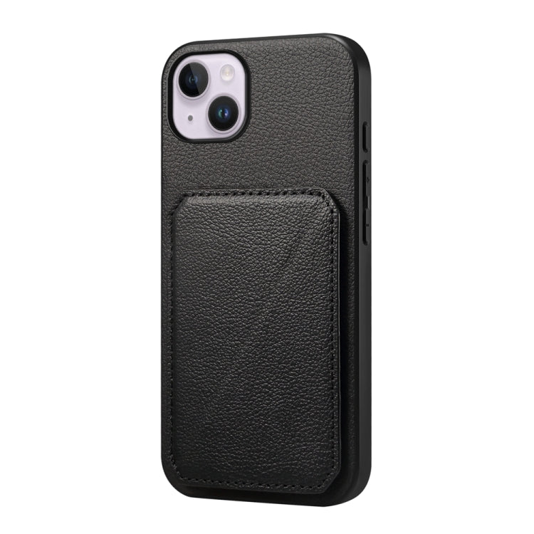 D04 Calf Texture Dual Card Slot Holder Phone Case, For iPhone 15, For iPhone 14 Plus, For iPhone 14, For iPhone 14 Pro, For iPhone 14 Pro Max, For iPhone 13 Pro Max, For iPhone 13 Pro, For iPhone 13