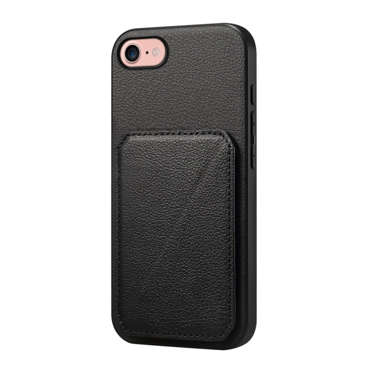 D04 Calf Texture Dual Card Slot Holder Phone Case, For iPhone 16 Pro Max, For iPhone 16 Pro, For iPhone 16 Plus, For iPhone 16, For iPhone 7 / 8 / SE 2022, For iPhone 15 Pro Max, For iPhone 15 Pro, For iPhone 15 Plus