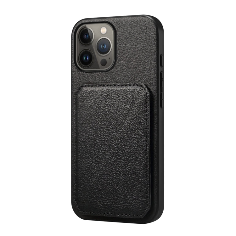 D04 Calf Texture Dual Card Slot Holder Phone Case, For iPhone 15, For iPhone 14 Plus, For iPhone 14, For iPhone 14 Pro, For iPhone 14 Pro Max, For iPhone 13 Pro Max, For iPhone 13 Pro, For iPhone 13