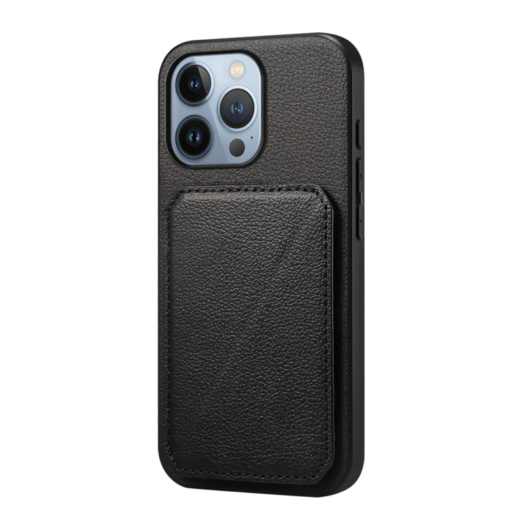 D04 Calf Texture Dual Card Slot Holder Phone Case, For iPhone 15, For iPhone 14 Plus, For iPhone 14, For iPhone 14 Pro, For iPhone 14 Pro Max, For iPhone 13 Pro Max, For iPhone 13 Pro, For iPhone 13