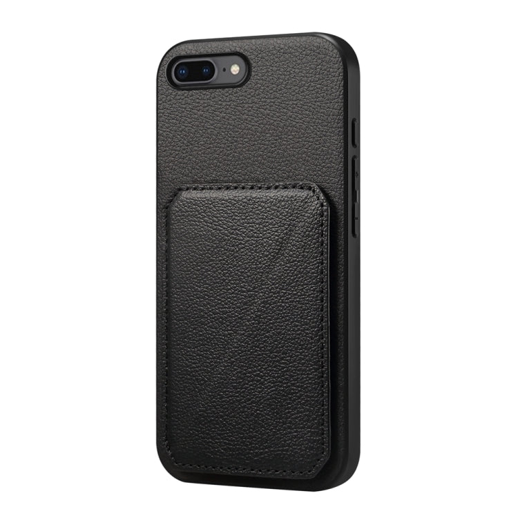 D04 Calf Texture Dual Card Slot Holder Phone Case, For iPhone XS Max, For iPhone 7 Plus / 8 Plus