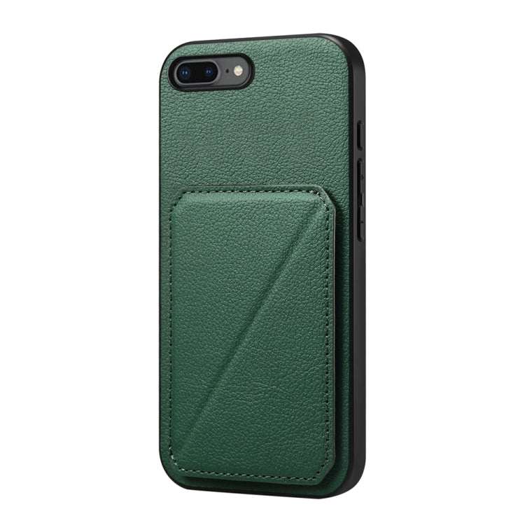 D04 Calf Texture Dual Card Slot Holder Phone Case, For iPhone XS Max, For iPhone 7 Plus / 8 Plus