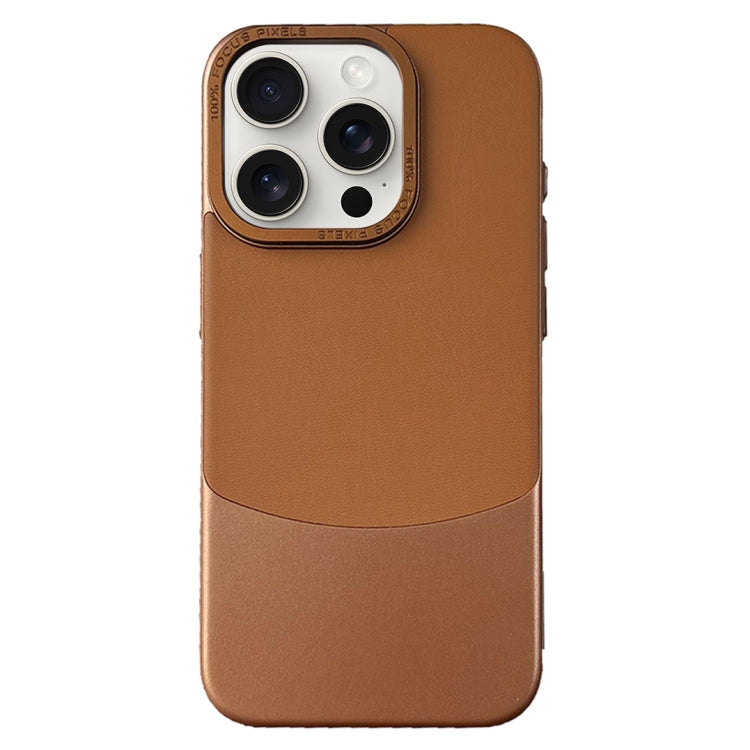 Napa Texture PC + Leather Phone Case, For iPhone 15 Pro Max, For iPhone 15 Pro