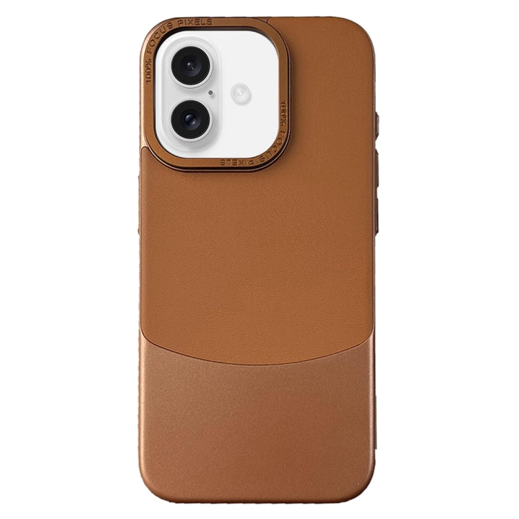 Napa Texture PC + Leather Phone Case, For iPhone 16 Plus, For iPhone 16