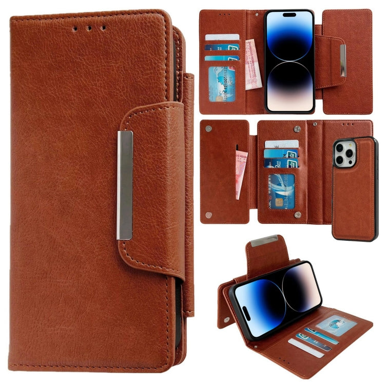 Multifunctional Seven Cards Wallet Leather Phone Case, For iPhone 15 Plus, For iPhone 15, For iPhone 14 Plus, For iPhone 14, For iPhone 14 Pro, For iPhone 14 Pro Max